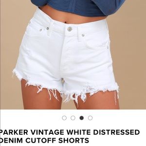 AGOLDE Parker Vintage Cutoff Short - White